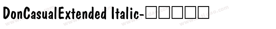 DonCasualExtended Italic字体转换